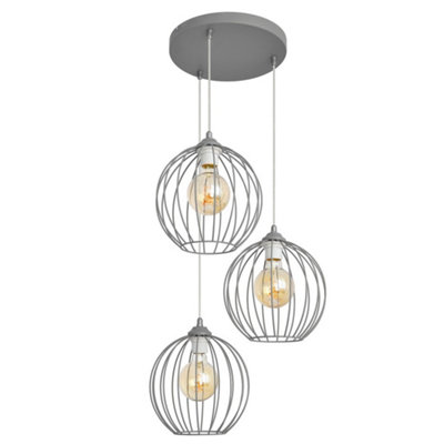 Luminosa Lighting Luminosa Mercure Cluster Pendant Ceiling Light Grey 40Cm from B&Q
