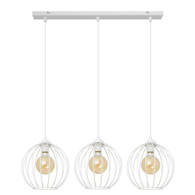 Luminosa Lighting Luminosa Mercure Straight Bar Pendant Ceiling Light White 70Cm from B&Q