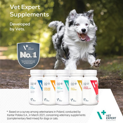 B&Q -  Calm Relax Supplement Dogs Cats Stress Anxiety Reduction Tryptophan Valerian Taurine L-Theanine 30 Twist-Off Capsules