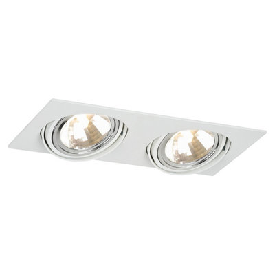 B&Q -  Luminosa Olimp G9 Twin Recessed Downlight White Structure