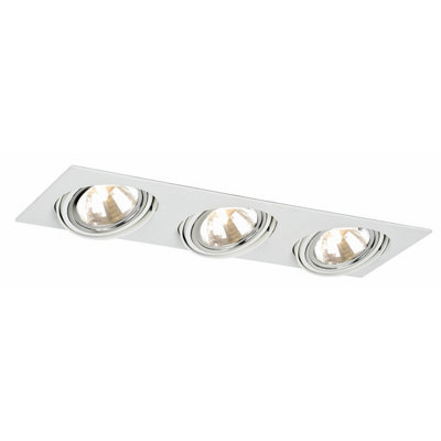 B&Q -  Luminosa Olimp G9 Triple Recessed Downlight White Structure