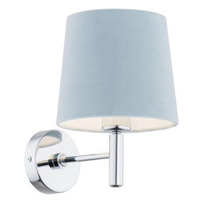 Luminosa Lighting Luminosa Bolzano Wall Lamp With Shade BlueChrome