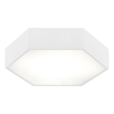 Luminosa Lighting Luminosa Arizona 29Cm Flush Ceiling Light White Structure from B&Q