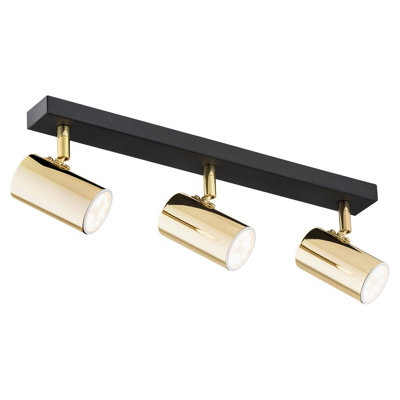 Netlighting Unisex Gold Lagos Ceiling Light Spotlight Bar Brass Steel Black Structure In Size 3 - Image 4