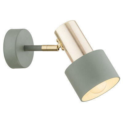 Luminosa Lighting Luminosa Doria Single Spotlight Siege StructureBrass Elements from B&Q