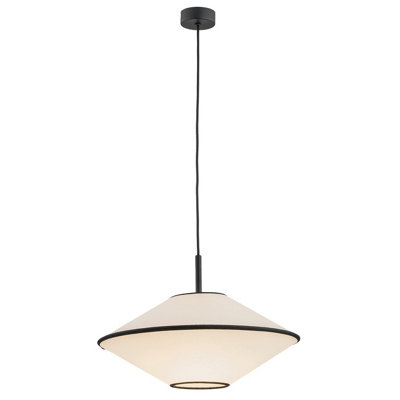 Luminosa Lighting Light/Beige/Black Luminosa Ing Luminosa Troy Dome Pendant Ceiling Structure 103Cm B&Q