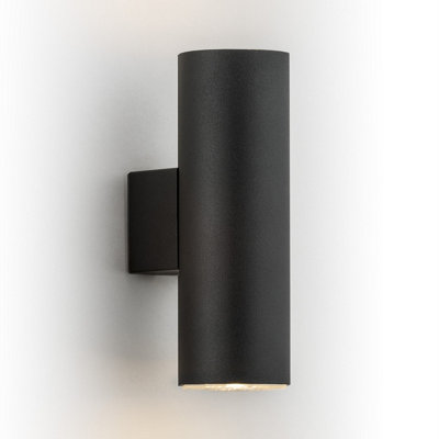 B&Q -  Luminosa Mitos Up & Down Wall Lamp Black Structure