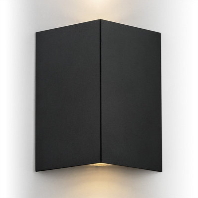 B&Q -  Luminosa Skiatos Up & Down Wall Lamp Black Structure