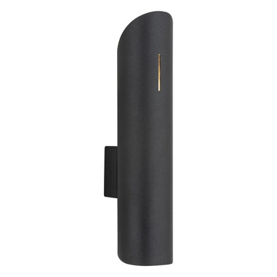 B&Q -  Luminosa Akron Up & Down Wall Lamp Black Structure