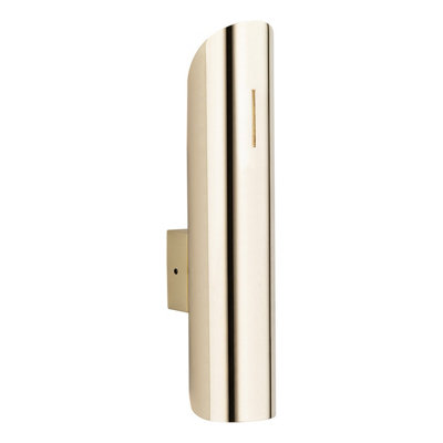B&Q -  Luminosa Akron Up & Down Wall Lamp Brass Steel
