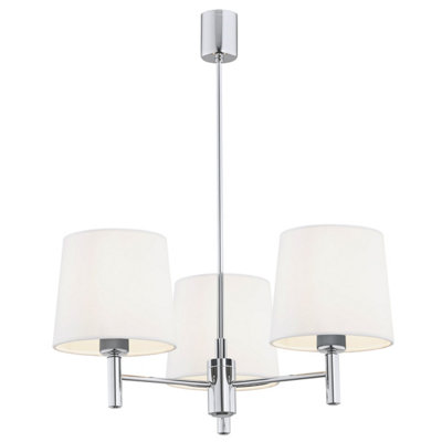 Luminosa Lighting Luminosa Bolzano Plus Multi Arm Pendant Ceiling 3 Light BlackChrome from B&Q