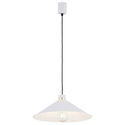 Luminosa Lighting Light/White Luminosa Ing Luminosa Nashville Dome Pendant Ceiling Structure, Brass Elements 103Cm B&Q