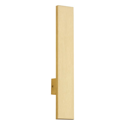 Luminosa Lighting Luminosa Freemont Integrated Led Wall Lamp Brushed Brass 3000K from B&Q