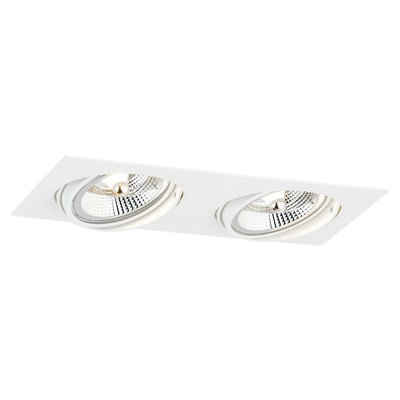 B&Q -  Luminosa Olimp Plus Gu10 Twin Recessed Downlight White Structure