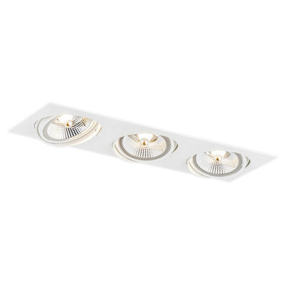 B&Q -  Luminosa Olimp Plus Gu10 Triple Recessed Downlight White Structure