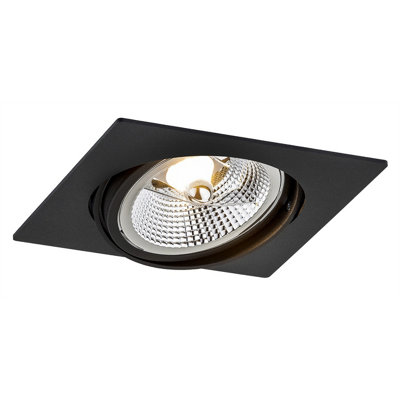 B&Q -  Luminosa Olimp Plus Gu10 Single Recessed Downlight Black Structure