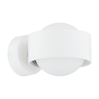 Netlighting Unisex White Massimo Plus Outdoor Globe Wall Lamp Opal Matt Structure Ip44 - Image 3