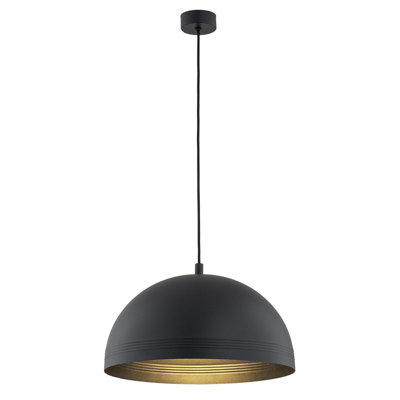 Luminosa Lighting Light/Black/Gold Luminosa Ing Luminosa Bonita Dome Pendant Ceiling Inside 103Cm B&Q