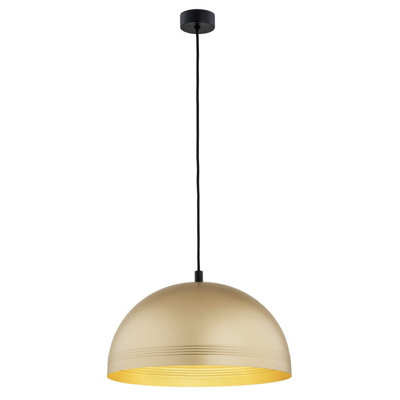 Luminosa Lighting Luminosa Bonita Dome Pendant Ceiling Light Gold from B&Q