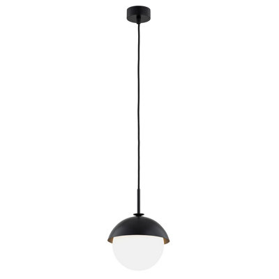 Luminosa Lighting Luminosa Cappello Globe Pendant Ceiling Light Opal MattBlack