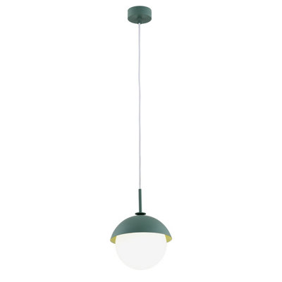 Luminosa Lighting Luminosa Cappello Globe Pendant Ceiling Light Opal MattGreen