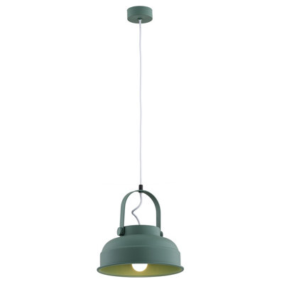 Luminosa Lighting Luminosa  Dome Pendant Ceiling Light Green from B&Q