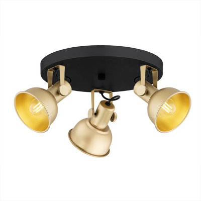 Luminosa Lighting Luminosa Lenora Ceiling Spotlight Clusters GoldBlack from B&Q