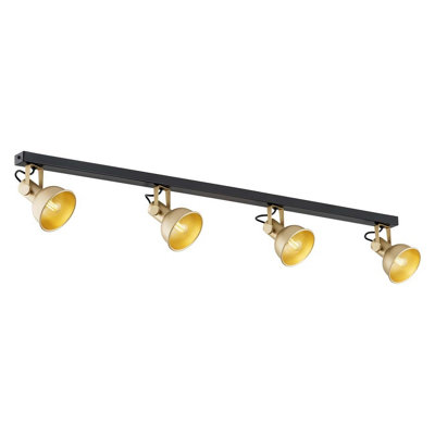 Luminosa Lighting Luminosa Lenora Ceiling Spotlight Bar GoldBlack from B&Q