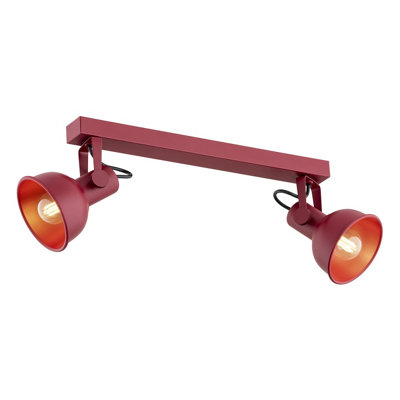 Luminosa Lighting Luminosa Lenora Twin Ceiling Spotlight Red from B&Q