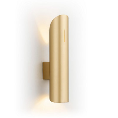 B&Q -  Luminosa Akron Plus Up & Down Wall Lamp Gold