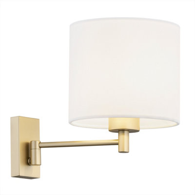 Netlighting Unisex White Dolce Wall Lamp With Shade Gold - Image 3