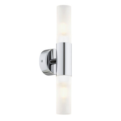 B&Q -  Luminosa Taylor Up & Down Wall Lamp FrostedChrome