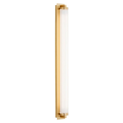 Luminosa Lighting Luminosa Hampton Integrated Led Wall Lamp Brushed Brass 3000K from B&Q