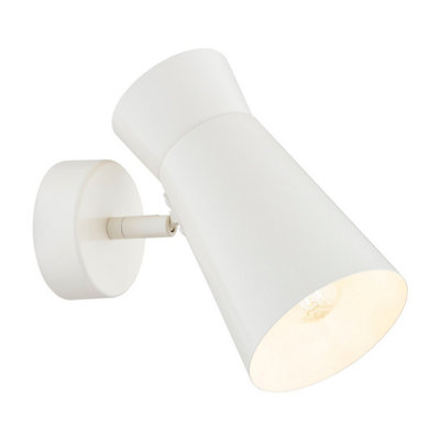 Luminosa Lighting Luminosa Lord Adjustable Single Spotlight Cream White E14 from B&Q