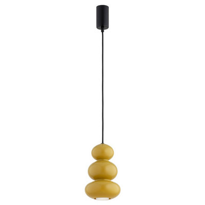 B&Q -  Luminosa Orlando Slim Pendant Ceiling Light Honey Gloss Gu10