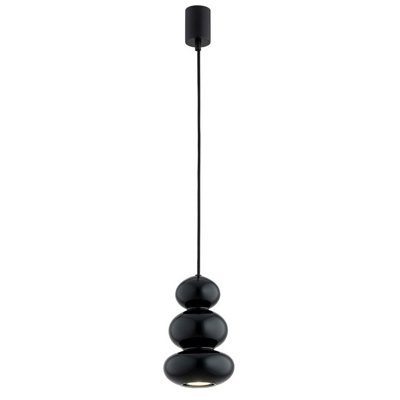 B&Q -  Luminosa Orlando Slim Pendant Ceiling Light Black-Green Gloss Gu10