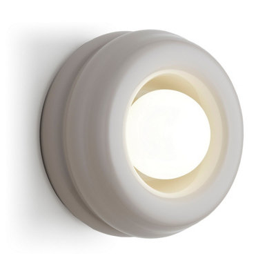 Luminosa Lighting Luminosa Tevo Wall Lamp Sand CashmereOpal Matte G9 from B&Q