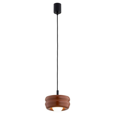 Luminosa Lighting Luminosa Tevo Slim Pendant Ceiling Light TerracottaOpal Matte G9