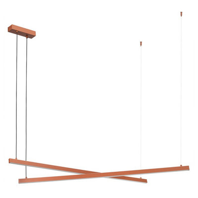 B&Q -  Luminosa Miami Led Bar Pendant Ceiling Light Terracotta6260M3000K