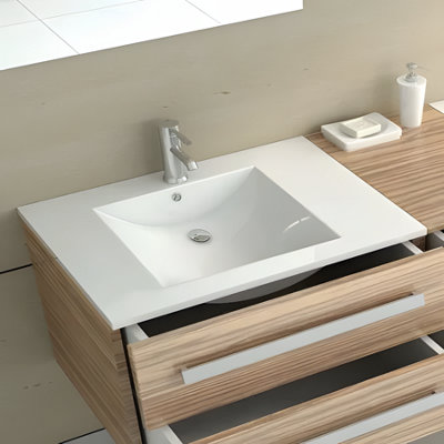 Inset Washbasin Rea Dafne 70 WhiteCeramic from B&Q