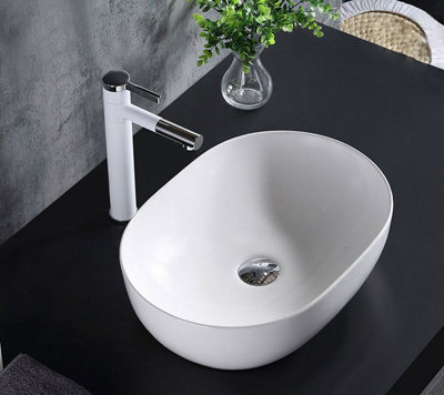 Countertop Washbasin Rea Amelia WhiteCeramic from B&Q