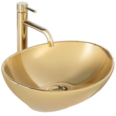 Rea Gold Countertop Washbasin Sofia Ceramic