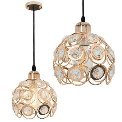 B&Q - Ceiling Lamp Chandelier   App208-1C Gold