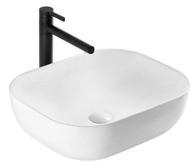 Countertop Washbasin Rea Mona WhiteCeramic from B&Q