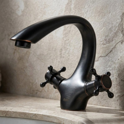Rea Vintage Standing Basin Tap Mixer Bathroom Faucet Retro Old Black Ancient Heads