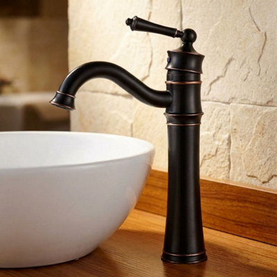 Rea High Single Handle Vintage Basin Retro Old Tap Mixer Bathroom Standing Faucet
