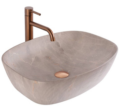 Countertop Washbasin Rea Freja BeigeCeramic from B&Q