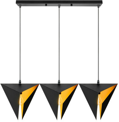 B&Q - Hanging Ceiling Lamp  App254-3Cp Black