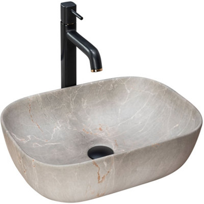 Countertop Washbasin Rea Livia BeigeCeramic from B&Q