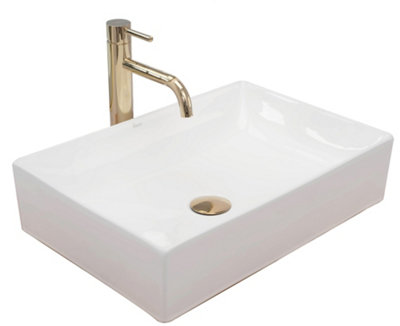Countertop Washbasin Rea Inga WhiteCeramic from B&Q